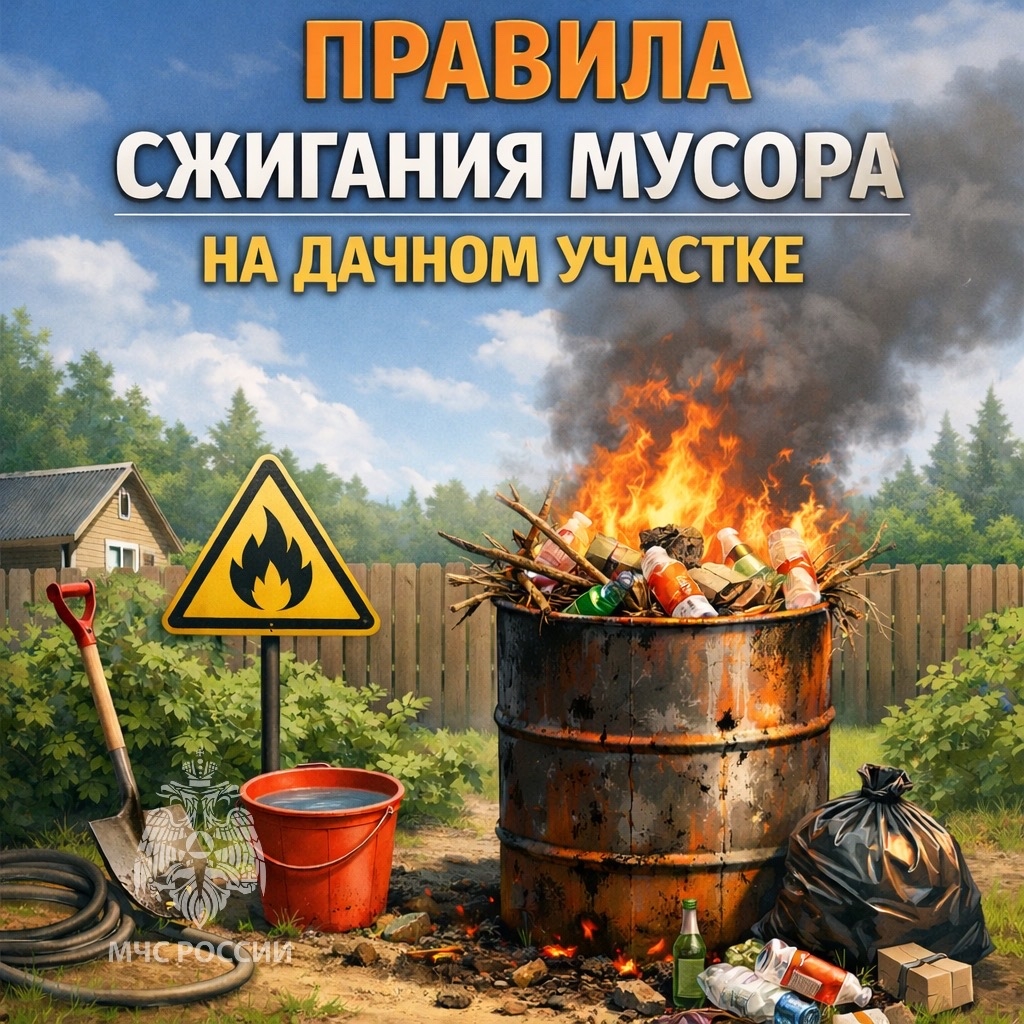 Правила сжигания мусора на дачном участке.