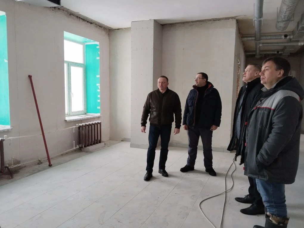 Капитальный ремонт поликлиники в Назии.